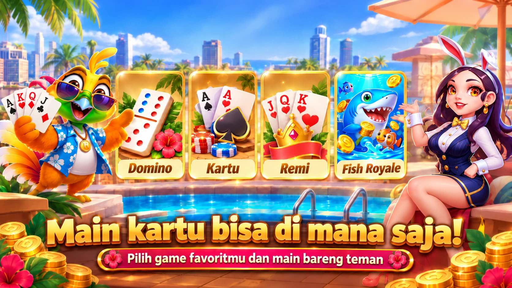 Lobi Royal Dream dengan Domino, Kartu, Remi, dan Fish Royale